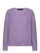 Vmerin Structure Ls V-Nk Pullover Ga Boo Tops Knitwear Jumpers Purple ...