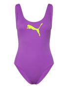 Puma Swim Women Swimsuit 1P Sport Swimsuits Purple Puma Swim