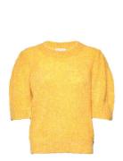 Knit With Puff Sleeves Tops Knitwear Jumpers Yellow Coster Copenhagen