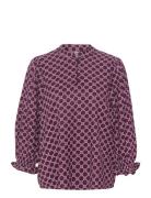Cuchaina Blouse Tops Blouses Long-sleeved Burgundy Culture
