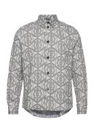 Les Deux Akira Jacquard Overshirt Grå