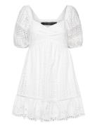 French Connection Alissa Cotton Broderie Dress Vit