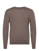 AllSaints Mode Merino Crew Brun