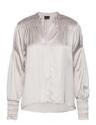 Lr-Estel Tops Blouses Long-sleeved Grey Levete Room