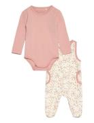 Fixoni Body Ls W.velour Romper Rosa