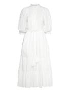 By Ti Mo Cotton Slub Midi Dress Vit