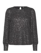 Onlpella L/S Foil Puff Top Jrs Tops Blouses Long-sleeved Black ONLY