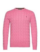 Ethan Cable Ck Designers Knitwear Round Necks Pink Morris