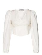 Gry Blouse Tops Blouses Long-sleeved White Gina Tricot