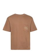 Mfgd Pocket Tee Sport T-shirts Short-sleeved Brown Zen Running Club