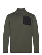 Calvin Klein Golf Delta 1/2 Zip Mid-Layer Khaki Green