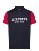 Tommy Hilfiger Monotype Colourblock Reg Polo Marinblå