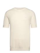 Pique T-Shirt Tops T-shirts Short-sleeved Cream GANT