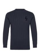 Lyle & Scott Club Emblem Crew Neck Jumper Marinblå