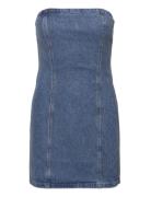 ROTATE Birger Christensen Rhinest Denim Dress Blå