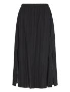 Malina Tamara Embroidered Cotton Midi Skirt Svart