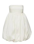 Malina Isolde Strapless Bubble Mini Dress Vit