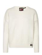 Essential Crew Neck Jumper Tops Knitwear Jumpers White Superdry