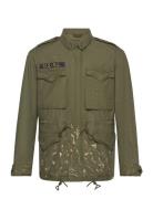 Polo Ralph Lauren Paint-Splatter Twill Field Jacket Khaki Green