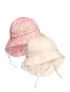 En Fant Summer Hat W. String 2-Pack Multi/patterned