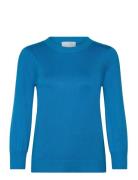 Mersin Strik Pullover Tops Knitwear Jumpers Blue Minus