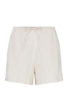 Gina Tricot Relaxed Linen Blend Shorts Beige