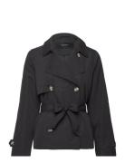 Vmzoa Trenchcoat Trench Coat Rock Black Vero Moda