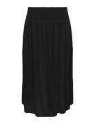 Cartilda Life Long Smock Skirt Aop Knälång Kjol Black ONLY Carmakoma