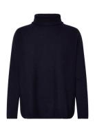 Davida Cashmere Curved Turtleneck Marinblå