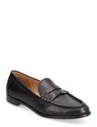 Wynnie Burnished Leather Loafer Loafers Låga Skor Black Lauren Ralph L...