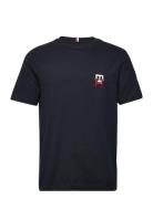 Essential Monogram Tee Tops T-shirts Short-sleeved Black Tommy Hilfige...