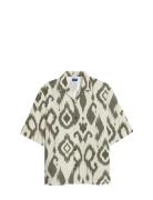 Jorjeff Gallery Aop Resort Shirt Ss Smu Tops Shirts Short-sleeved Crea...