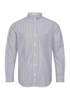 GANT Reg Poplin Stripe Shirt Marinblå