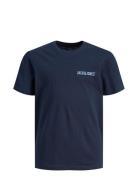 Jjgrow Tee Ss Crew Neck Jnr Tops T-shirts Short-sleeved Navy Jack & J ...