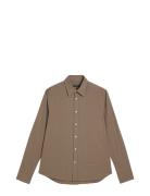 J. Lindeberg Light Flannel Slim Shirt Brun