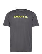 Core Essence Ss Mesh Tee M Sport T-shirts Short-sleeved Grey Craft