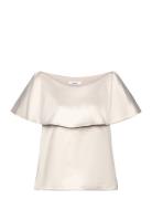 Beatrice Tops Blouses Short-sleeved White Stylein