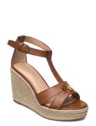 Hale Burnished Leather Sandal Sandalette Med Klack Espadrilles Lauren ...