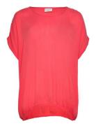 Kcami Stanley Ss Tops T-shirts & Tops Short-sleeved Red Kaffe Curve