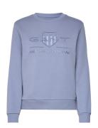 GANT Reg Tonal Shield C-Neck Sweat Blå