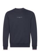 Tommy Hilfiger Tommy Logo Tipped Crewneck Marinblå