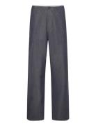 Knowledge Cotton Apparel Flint Wide Slub Yarn Pants - Gots/V Grå