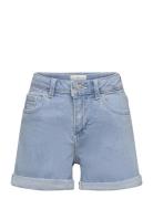 Mango Rolled-Up Hem Denim Shorts Blå