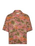 GANT Rel Viscose Hawaii Print Ss Shirt Rosa