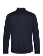 Calvin Klein Poplin Stretch Slim Shirt Marinblå