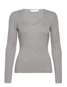 Coster Copenhagen Knit With Heart Shape Neck Grå