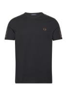 C Tape Ringer T-Shirt Tops T-shirts Short-sleeved Black Fred Perry