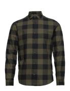 Jack & J S Jjegingham Twill Shirt L/S Khaki Green