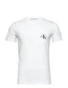 Calvin Klein Jeans Core Monologo Pocket Slim Tee Vit