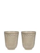 Daisy Mug 2-Pack Home Tableware Cups & Mugs Tea Cups Beige PotteryJo